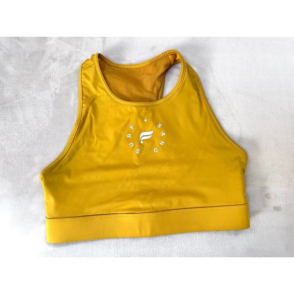 SURF SAND Yellow Athletic Sports Bra